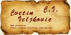Cvetin Veljković vizit kartica